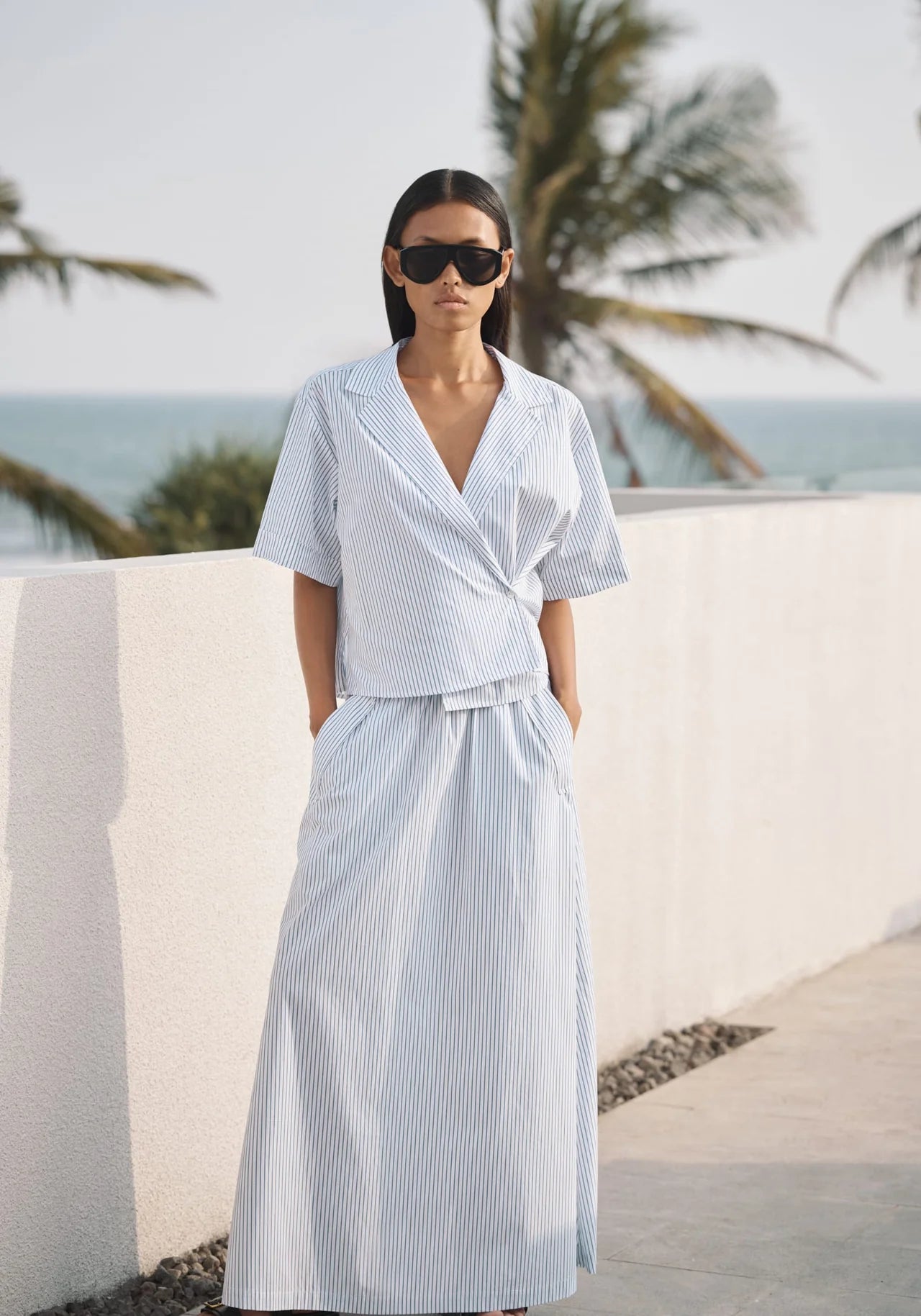 Ezra Skirt in Stripe Viktoria + Woods