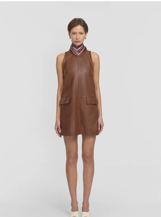 Badlands Leather Dress in Copper