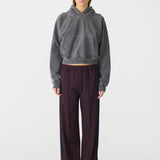 Twill Stripe Detail Pant in Dark Plum/Ink BASSIKE