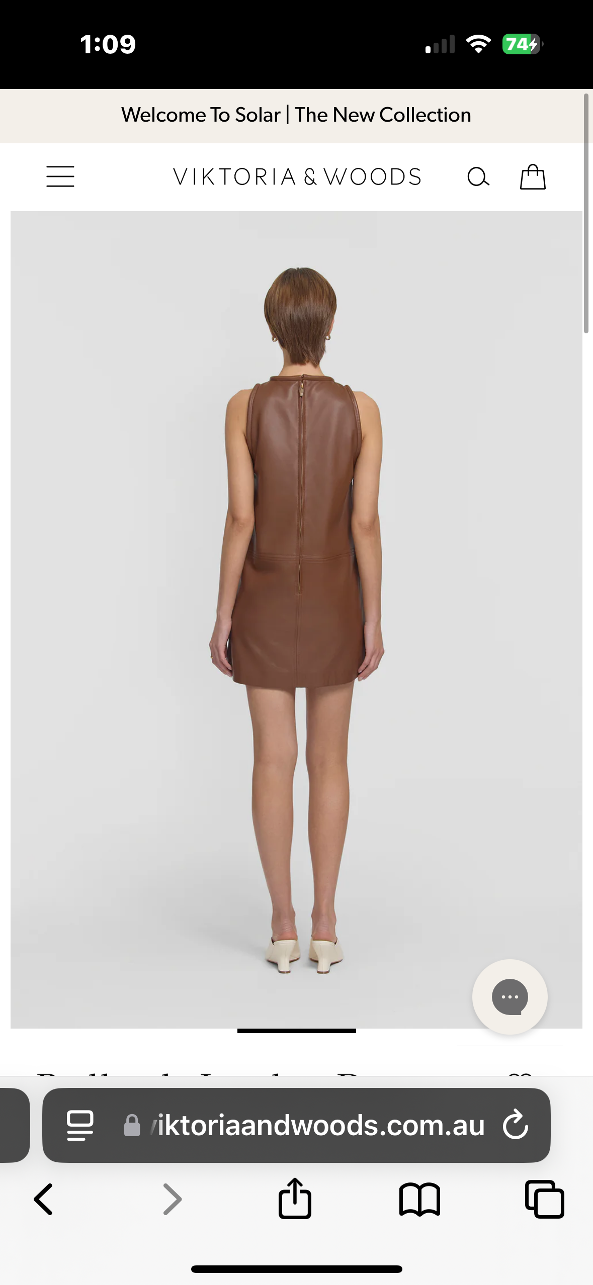 Badlands Leather Dress in Copper