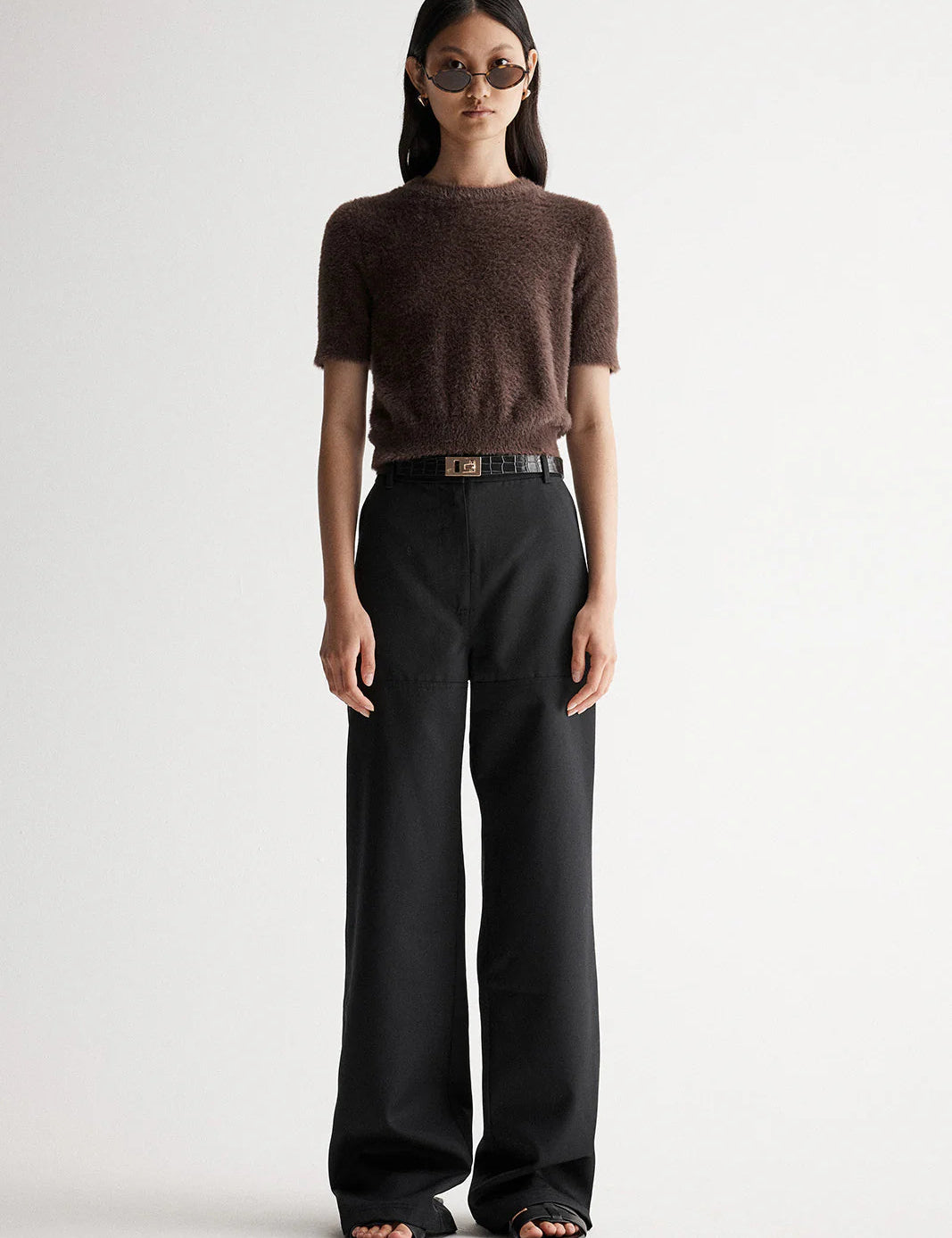 Mochi Knit Tee in Chocolate Elka Collective