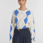 Lucky Knit Sweater in Argyle Print Viktoria + Woods
