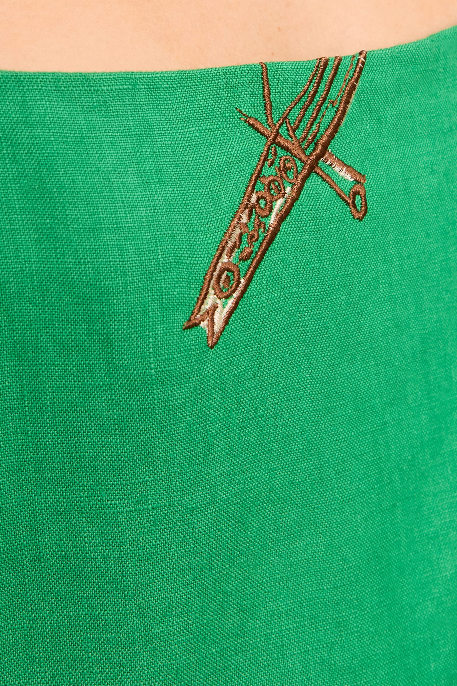 Wanda Embroidered Dress in Green Alemais