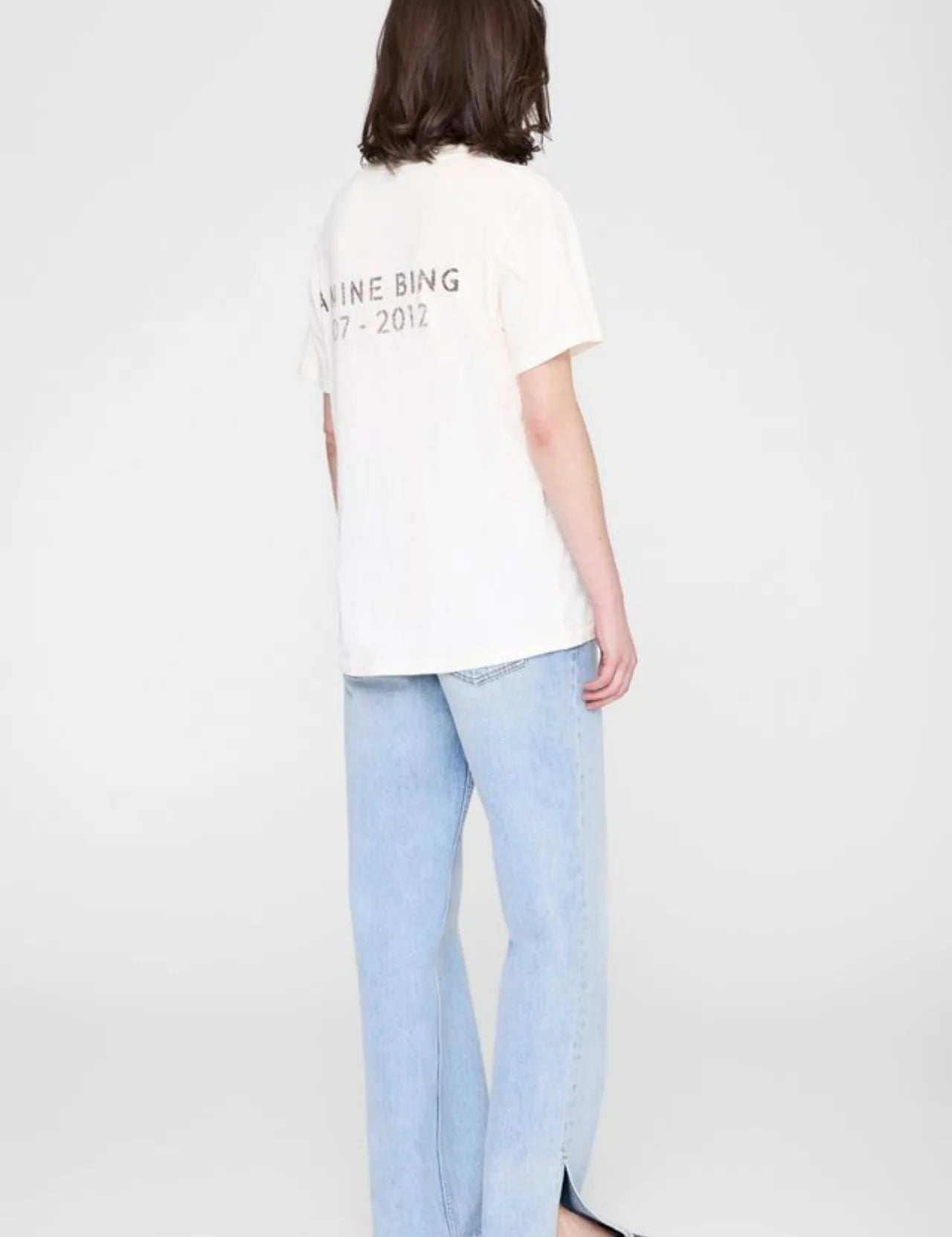 Wagner Soft Stencil Tee in Cream ANINE BING