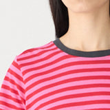 Stripe Raw Edge Baby Tee Bassike