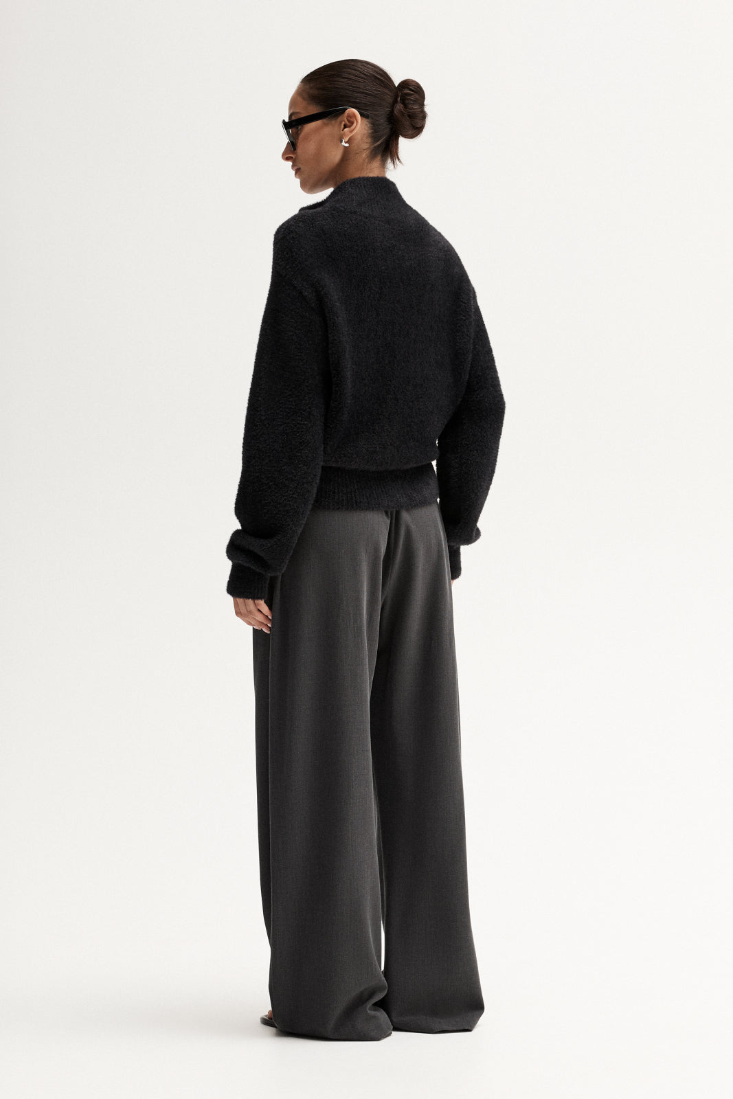 Leon Knit Cardigan in Black Elka Collective
