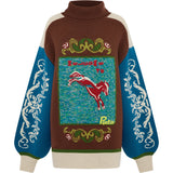 Lasso Patchwork Knit Sweater