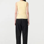Low Scooped Rib Tank in Yellow Bassike