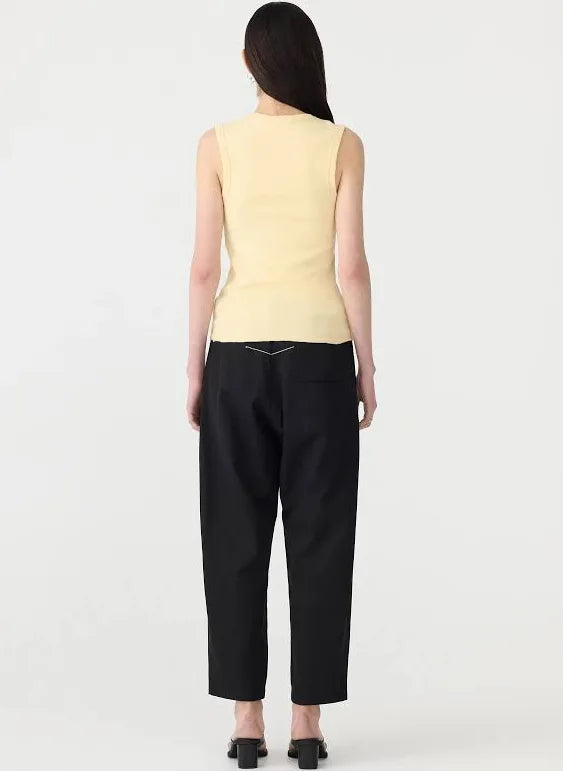 Low Scooped Rib Tank in Yellow Bassike