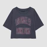 Johnny Cropped Tee in Washed Black