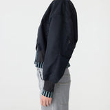 Recycled Cropped Bomber Jacket BASSIKE