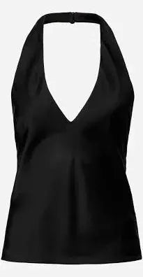 Evian Halter Top in Black Viktoria + Woods