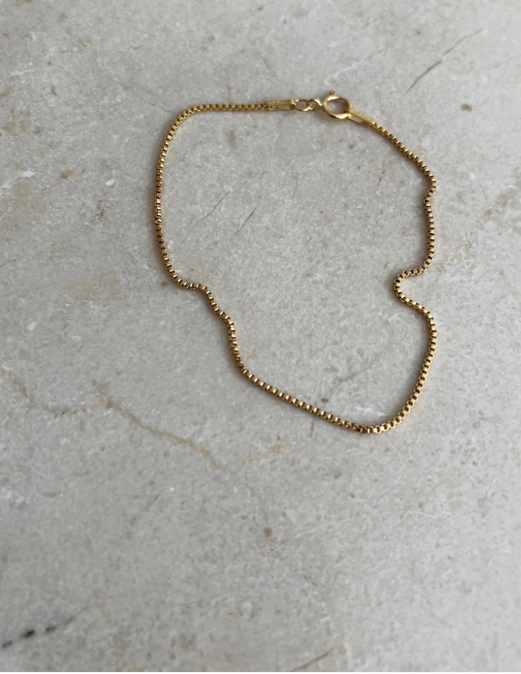 Box Chain Bracelet in Gold