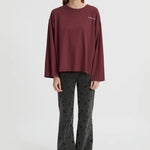 Mandy Tee in Burgundy Blanca