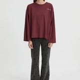 Mandy Tee in Burgundy Blanca