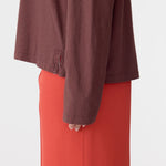 Boyfriend Heritage Long Sleeve T-Shirt in Cocoa BASSIKE