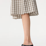 Check Box Pleat Detail Skirt
