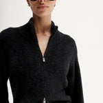 Leon Knit Cardigan in Black Elka Collective