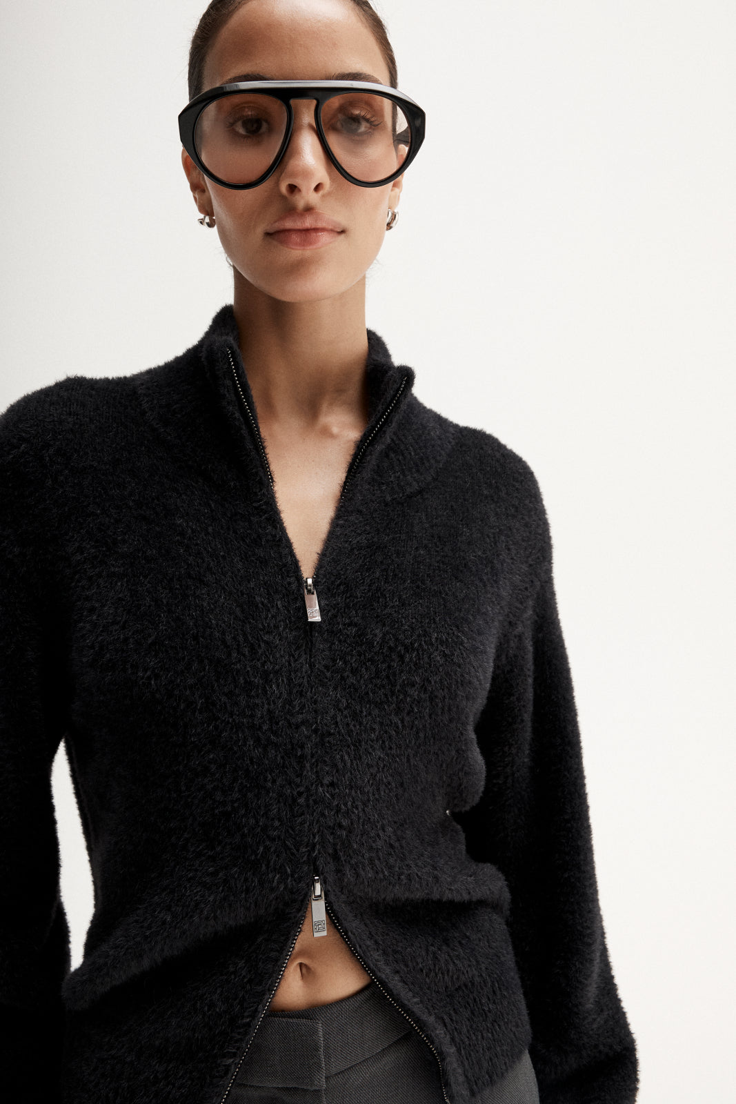 Leon Knit Cardigan in Black Elka Collective