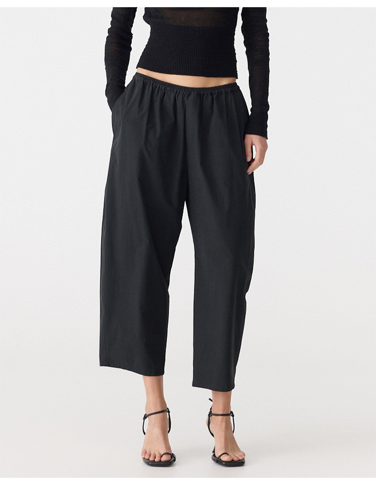 Crushed Gathered Cotton Pant Bassike