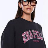 Mila Oversized Sweat in Charcoal