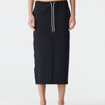 Stretch Twill Minimal Skirt in Black BASSIKE