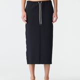 Stretch Twill Minimal Skirt in Black BASSIKE