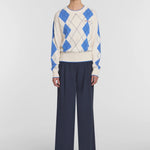 Lucky Knit Sweater in Argyle Print Viktoria + Woods