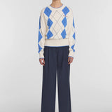 Lucky Knit Sweater in Argyle Print Viktoria + Woods