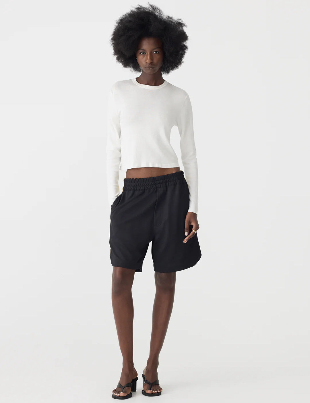 Pique Basketball Short in Black and Lemon BASSIKE