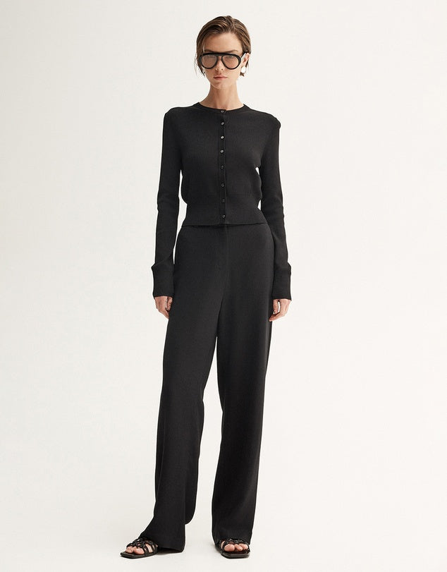 Penny Knit Cardigan in Black Elka Collective