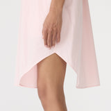 Crushed Cotton Sleeveless Dress in Pink Bassike