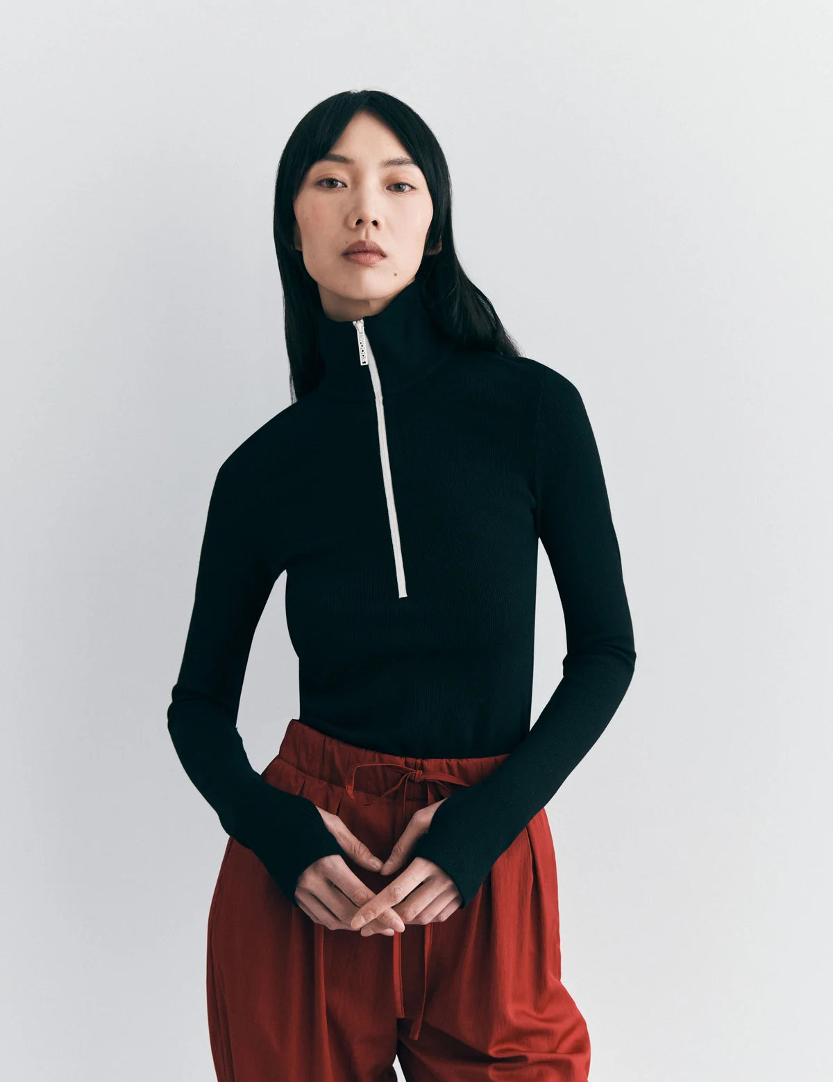 Summit Rib Turtleneck in Black Viktoria + Woods