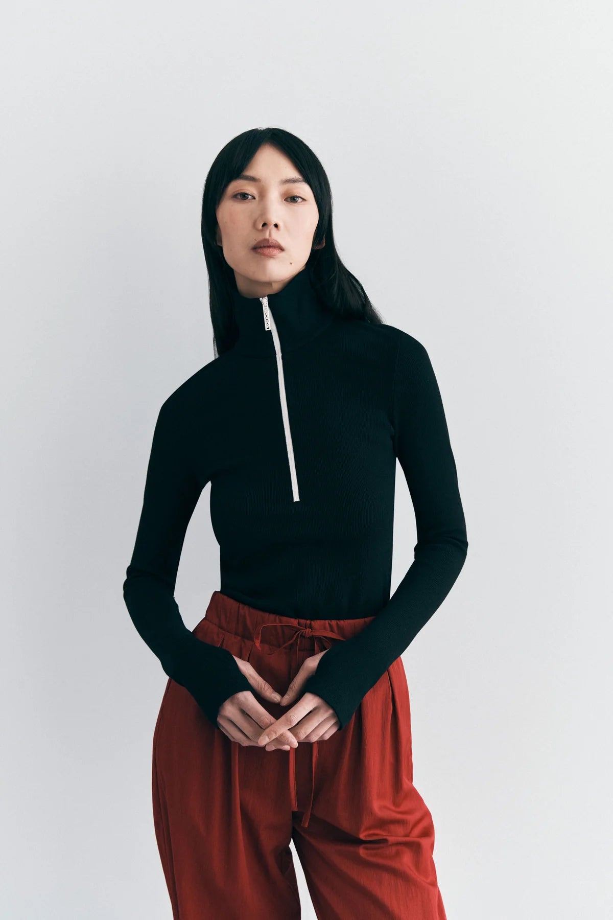 Summit Rib Turtleneck in Black Viktoria + Woods