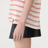 Stripe Boyfriend T-Shirt in Red