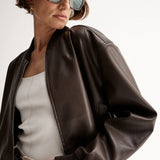 Mika Bomber Jacket in Chocolate