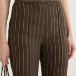 Thea Trousers in Chocolate Pinstripe Posse