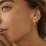 Sweetheart Gold Earrings in Small Arms of Eve