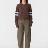 Wool Alpaca Zip Up Knit BASSIKE
