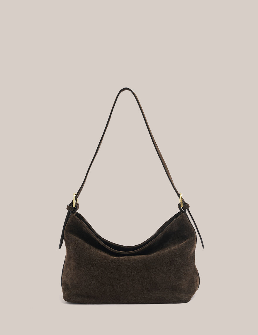 Eden Dark Chocolate Suede Bag Cloth Lifestyle Boutique