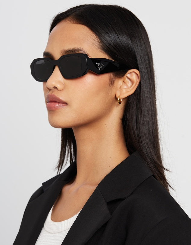 Prada rectangular frame in black at Cloth lifestyle boutique