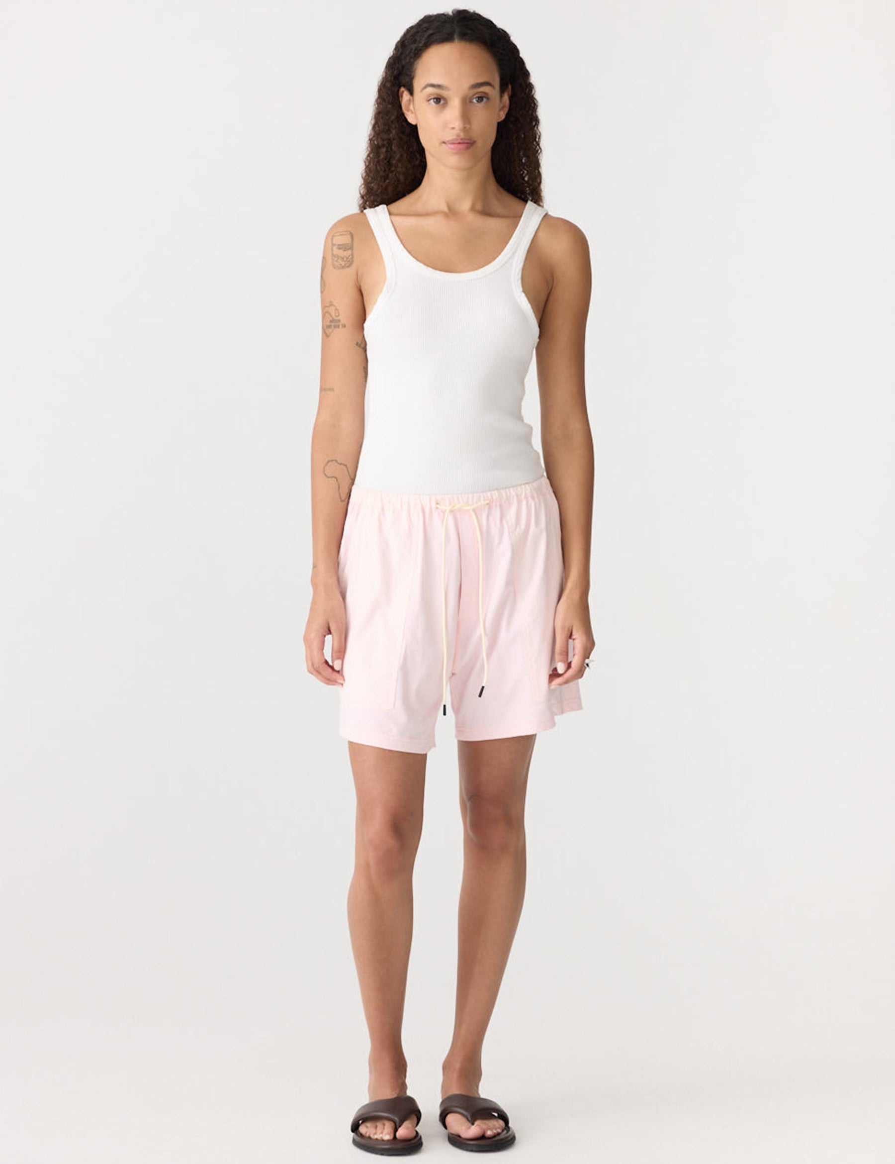 Mid weight Pocket Shorts in Pink Bassike