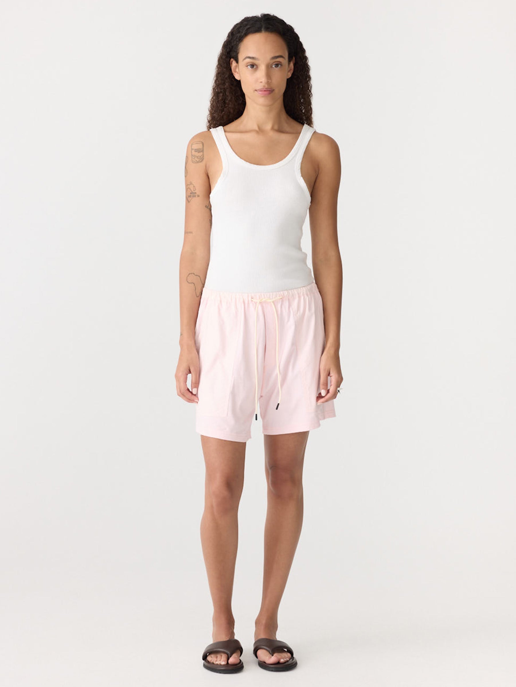 Mid weight Pocket Shorts in Pink Bassike