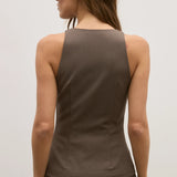 Reeve Halter Top in Mink