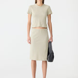 Bias Stripe Baby T-Shirt in Yellow/Purple BASSIKE