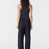 Twill Minimal Pant in Black BASSIKE