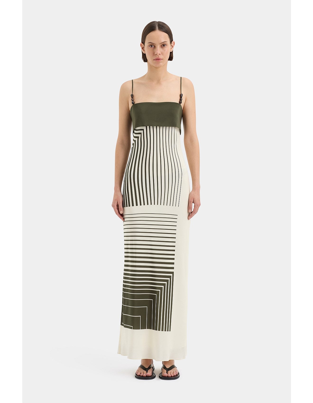 Leilana Slip Dress in Garden Stripe