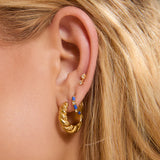 Papaya Enamel Earrings Arms of Eve