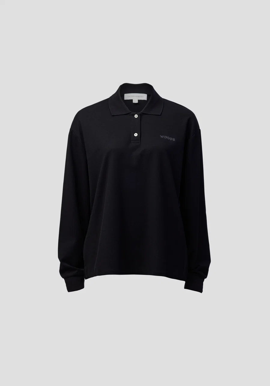 Beckett Polo in Black Viktoria + Woods