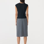 Sheer Rib V Neck Muscle Tank Bassike